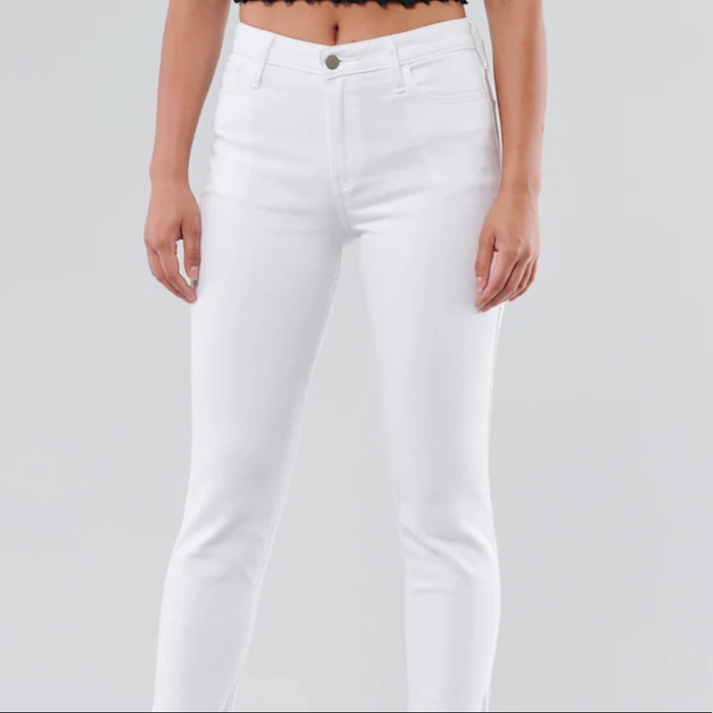 Hollister skinny white wash jeans